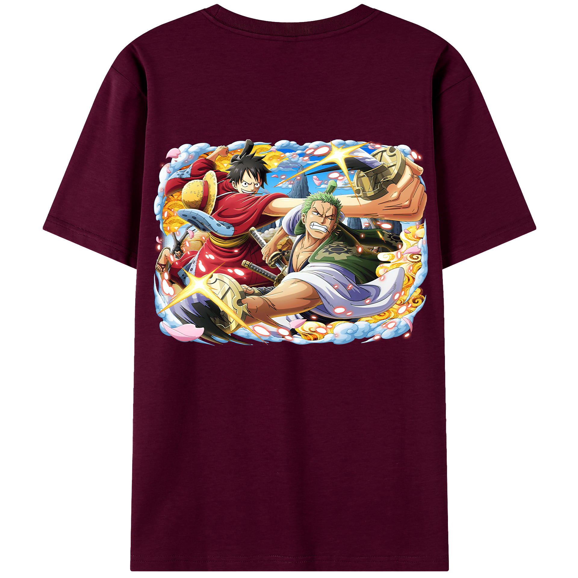 ワンピース モンキー・D・ルフィ ONE PIECE Monkey D. Luffy レディース半袖Tシャツ(バックプリント)
